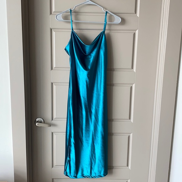 Dresses & Skirts - Teal Green Slip Dress Midi